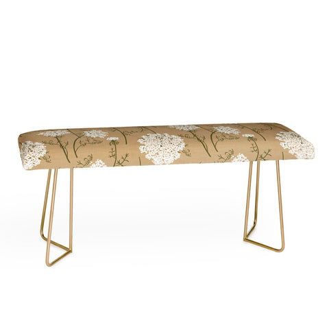 Iveta Abolina Queen Anne Lace Mustard Bench
