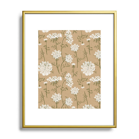 Iveta Abolina Queen Anne Lace Mustard Metal Framed Art Print