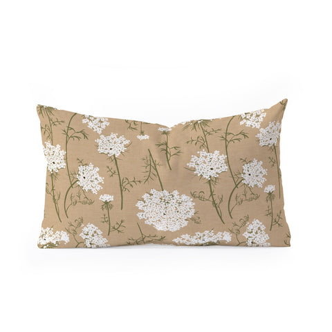 Iveta Abolina Queen Anne Lace Mustard Oblong Throw Pillow