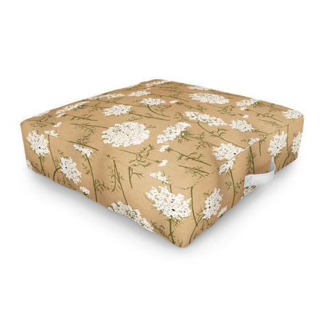 Iveta Abolina Queen Anne Lace Mustard Outdoor Floor Cushion