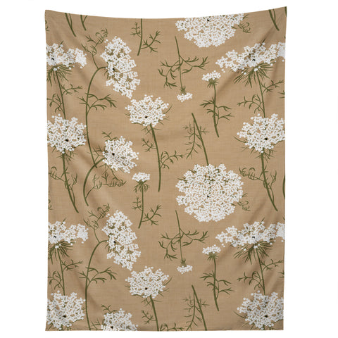 Iveta Abolina Queen Anne Lace Mustard Tapestry