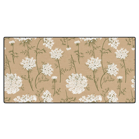 Iveta Abolina Queen Anne Lace Mustard Desk Mat