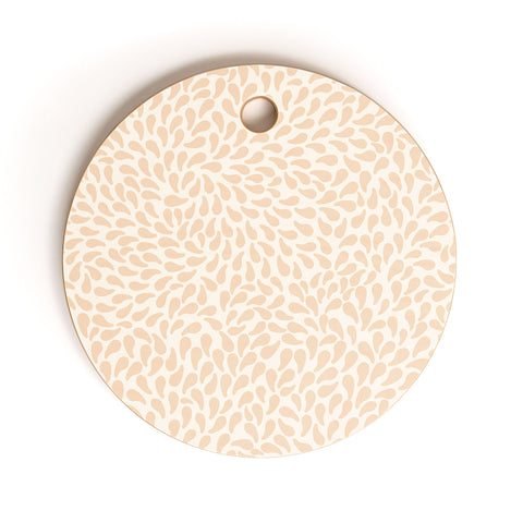 Iveta Abolina Raindrops Cream Cutting Board Round