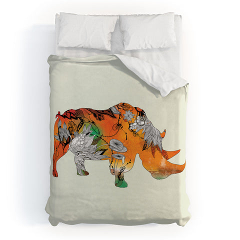 Iveta Abolina Rhino Duvet Cover