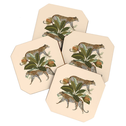 Iveta Abolina Risette Cheetah Light Coaster Set