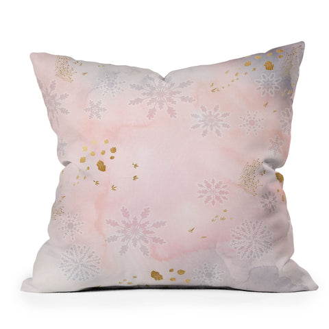Iveta Abolina Rose Winterland Outdoor Throw Pillow