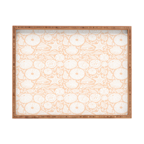 Iveta Abolina Sea Shells Coral Rectangular Tray