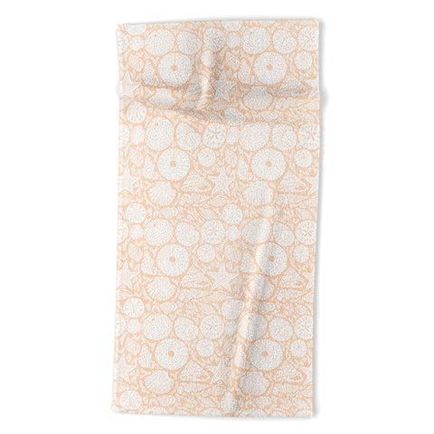 Iveta Abolina Sea Shells Coral Beach Towel