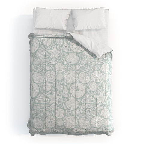 Iveta Abolina Sea Shells Sage Comforter