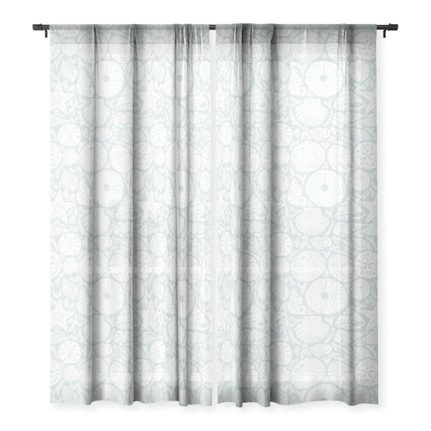Iveta Abolina Sea Shells Sage Sheer Window Curtain