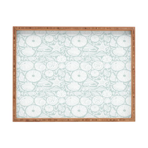 Iveta Abolina Sea Shells Sage Rectangular Tray