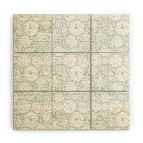 Iveta Abolina Sea Shells Sage Wood Wall Mural