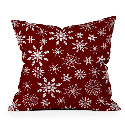 Iveta Abolina Silent Night Red Outdoor Throw Pillow