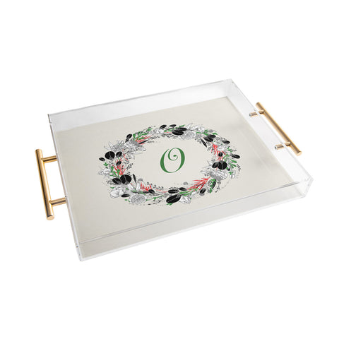Iveta Abolina Silver Dove Christmas O Acrylic Tray