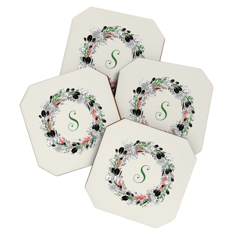 Iveta Abolina Silver Dove Christmas S Coaster Set
