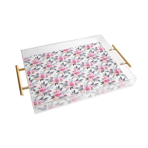 Iveta Abolina Snow Rose Acrylic Tray