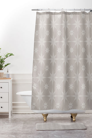 Iveta Abolina Starlight Grey Shower Curtain And Mat