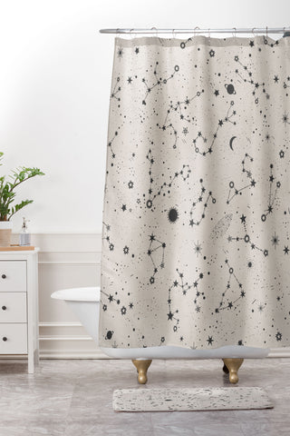 Iveta Abolina Starry Night II Shower Curtain And Mat