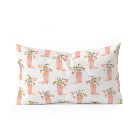Iveta Abolina Strawberries in my Pink Boots Oblong Throw Pillow