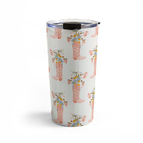 Iveta Abolina Strawberries in my Pink Boots Travel Mug