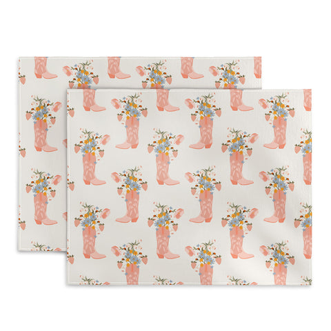Iveta Abolina Strawberries in my Pink Boots Placemat