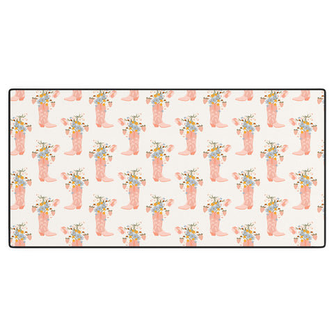 Iveta Abolina Strawberries in my Pink Boots Desk Mat