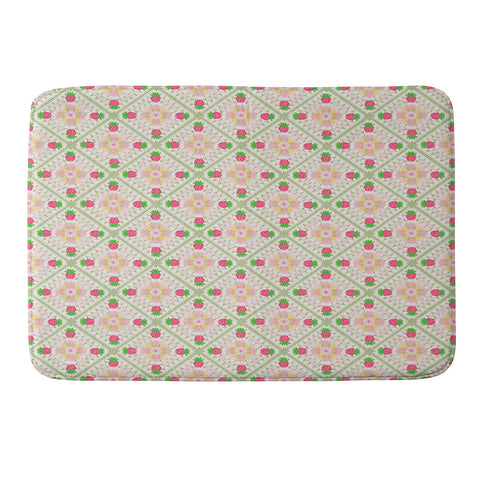 Iveta Abolina Strawberry Crochet Green Memory Foam Bath Mat