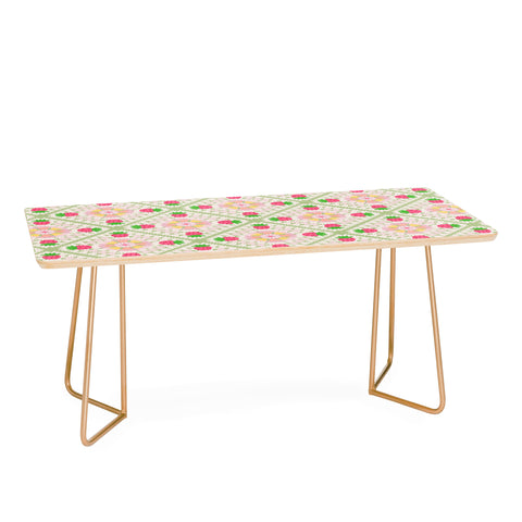 Iveta Abolina Strawberry Crochet Green Coffee Table