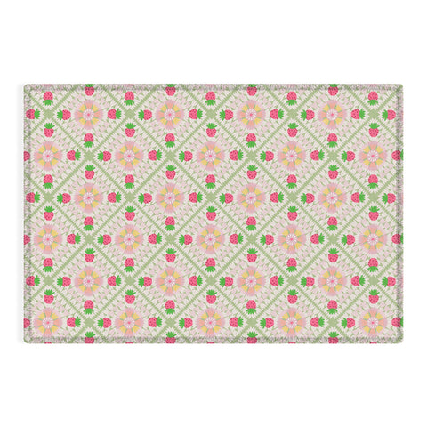 Iveta Abolina Strawberry Crochet Green Outdoor Rug