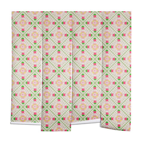 Iveta Abolina Strawberry Crochet Green Wall Mural