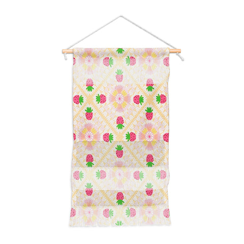 Iveta Abolina Strawberry Crochet Yellow Wall Hanging Portrait