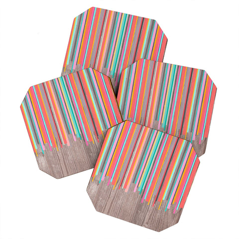 Iveta Abolina Stripe Happy Coaster Set