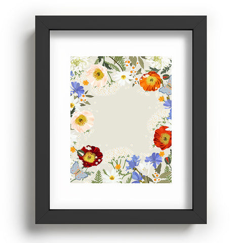 Iveta Abolina Summer Blooms Soft Sage Recessed Framing Rectangle