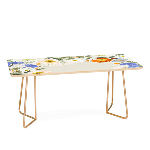 Iveta Abolina Summer Blooms Soft Sage Coffee Table