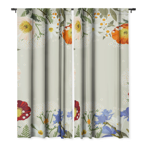 Iveta Abolina Summer Blooms Soft Sage Blackout Non Repeat