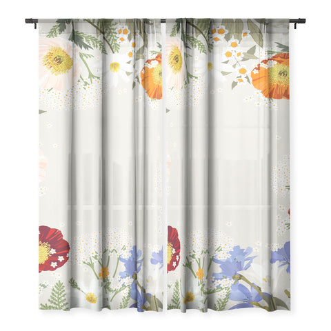 Iveta Abolina Summer Blooms Soft Sage Sheer Non Repeat