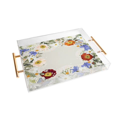 Iveta Abolina Summer Blooms Soft Sage Acrylic Tray