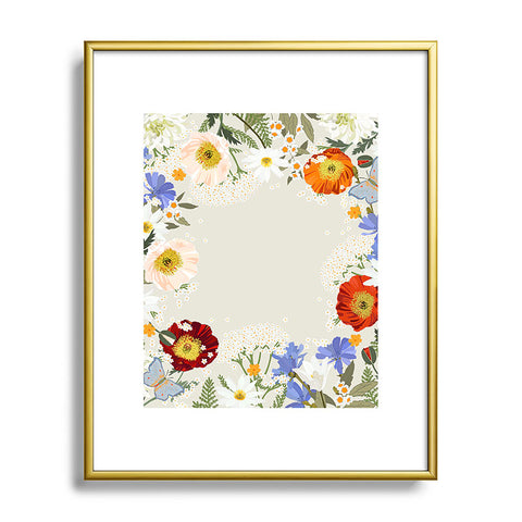 Iveta Abolina Summer Blooms Soft Sage Metal Framed Art Print