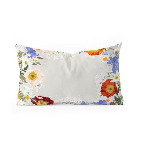 Iveta Abolina Summer Blooms Soft Sage Oblong Throw Pillow