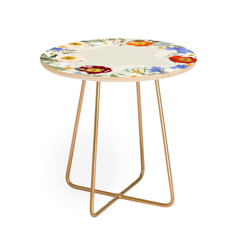 Iveta Abolina Summer Blooms Soft Sage Round Side Table