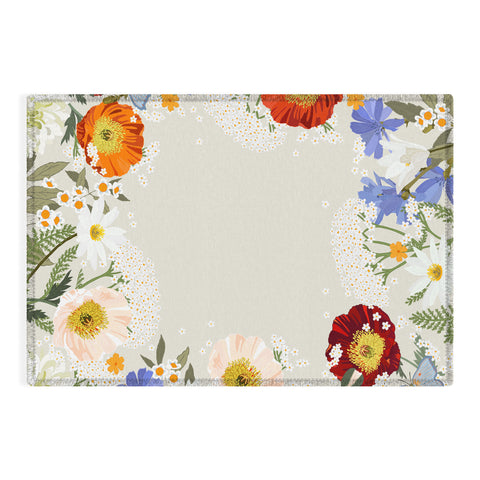 Iveta Abolina Summer Blooms Soft Sage Outdoor Rug