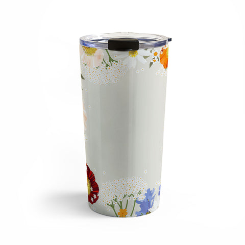 Iveta Abolina Summer Blooms Soft Sage Travel Mug