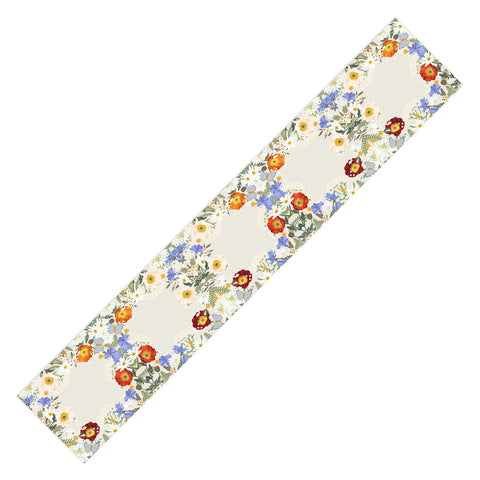 Iveta Abolina Summer Blooms Soft Sage Table Runner