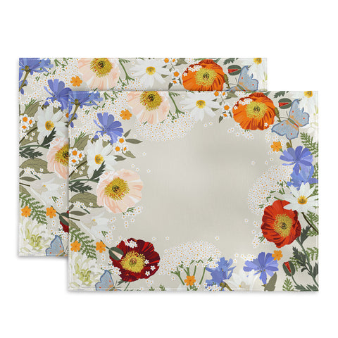 Iveta Abolina Summer Blooms Soft Sage Placemat
