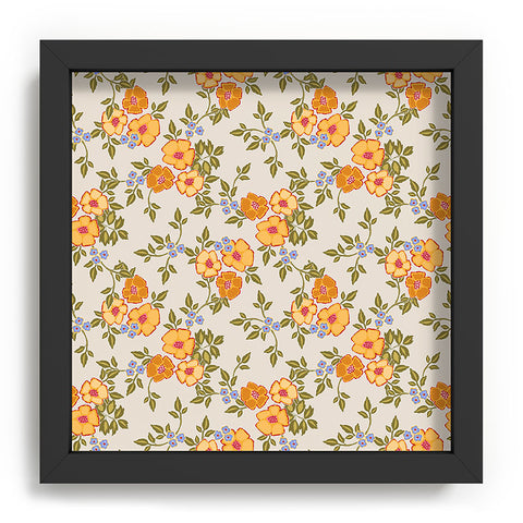 Iveta Abolina Sunny Florals Beige Recessed Framing Square
