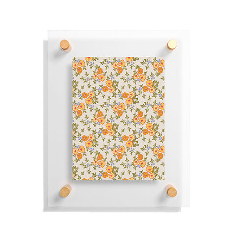 Iveta Abolina Sunny Florals Beige Floating Acrylic Print