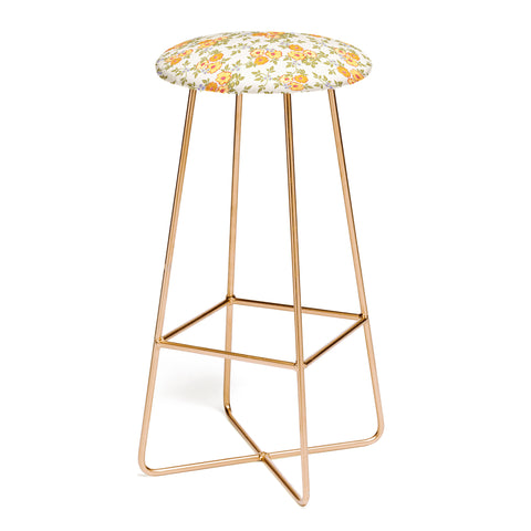 Iveta Abolina Sunny Florals Beige Bar Stool