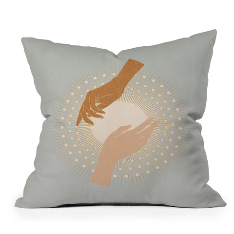 Iveta Abolina Sunny Hands Outdoor Throw Pillow