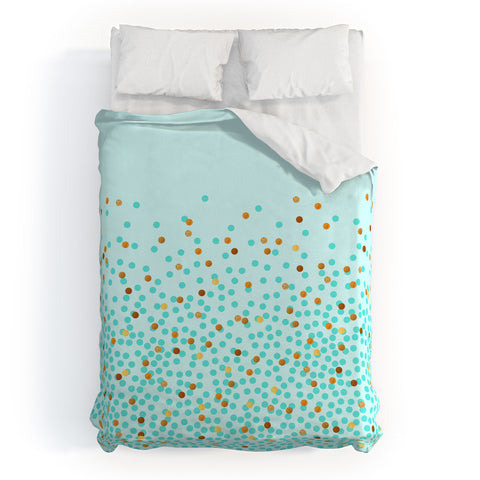 Iveta Abolina Teal Splash Duvet Cover
