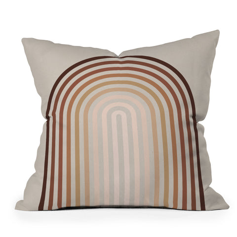 Iveta Abolina Terra Ombre Arches Outdoor Throw Pillow